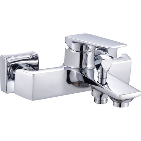 Mitigeur bain-douche AMANZI chromé pose murale inverseur manuel - THEWA AMZ30