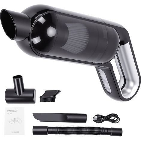 Car Vacuum Cleaner with 15,000 Pa Suction Power, 120 W Motor, Long-Lasting 4,000 mAh Battery and USB-C Charging Port for Home, Office, etc. (1/5)