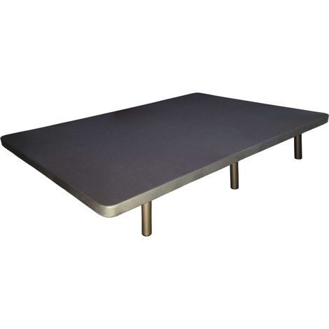 Base Tapizada 105x190 cm para Dormitorio 3D Estilo Contemporáneo en Color Gris Antracita con 5 Refuerzos Trasversales (CON 6 Patas) (1/3)