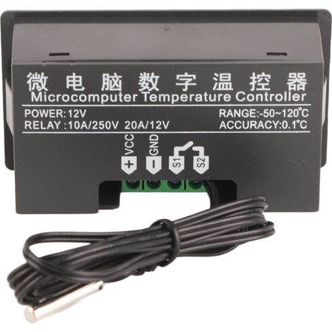 W3230 Régulateur numérique de température thermostat capteur commutateur afficheur LED DC 12V (1/5)