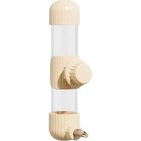 Abbeveratoio automatico per uccelli, abbeveratoio sospeso con ago a percussione, bottiglia d'acqua in plastica da 220 ml, adatto per gabbie e voliere, accessori per uccelli da compagnia - giallo.