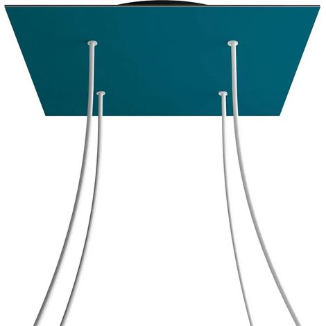 Lámpara creative-cables rose-one square 40 cm metal petroleum (1/3)
