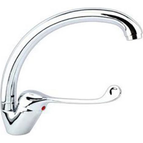 ROBINET D'ÉVIER DE CUISINE À BEC HAUT MITIGEUR D'ÉVIER CHROME ANTIQUE JH-5035 (1/2)