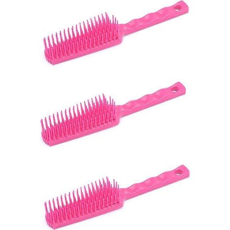 Lot de 3 peignes démêlants en plastique pour crinière et queue longues, couleur aléatoire (1/5)