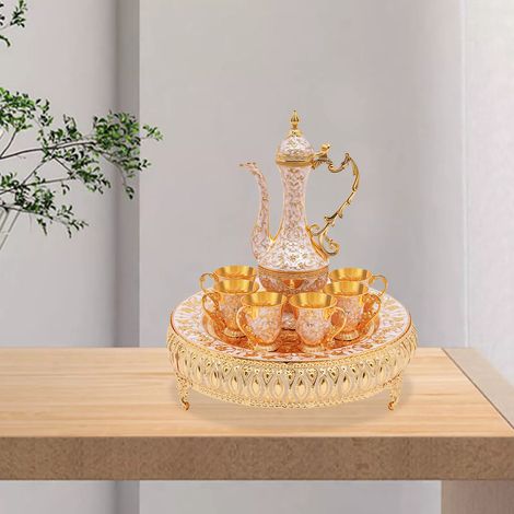 Kaffeetasse und Teekanne Set, Teeservice Set für Teetisch Dekoration, Chinesische Tee Service 6 Personen 8 Tlg Vintage Selten Teeservice Set (1/5)