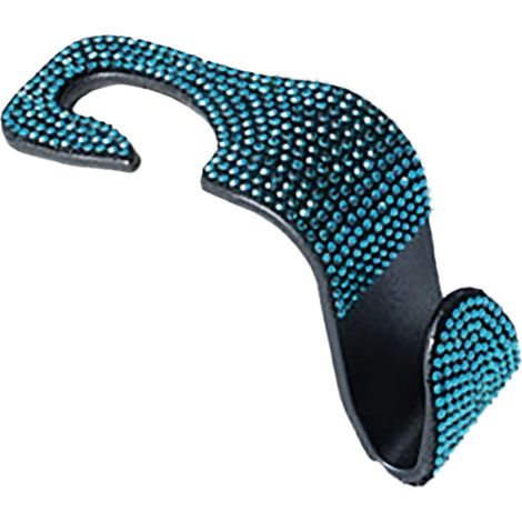 Porte-cintre de siège auto en cristal bleu pour appui-tête, organiseur de dossier pour sac, manteau et sac de courses (1/5)
