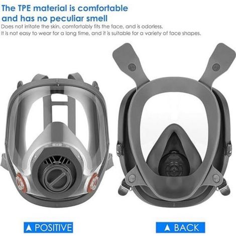 Respirateur Integral - Silicone - Filtre Organique - Peinture Polissage Soudage - 1 Unite (1/4)