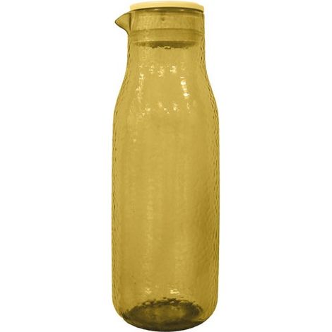 Carafe En Rpet Transparant Avec Couvercle Mimosa Yellow 1l - Livwise Point Virgule