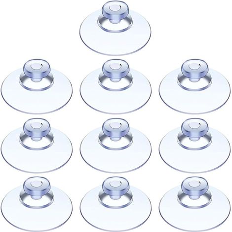 Lntyq 40 Stück Saugnapf, Glastisch-Saugnapf, Mini-Saugnapf, transparente Saugnäpfe, kleine Saugnäpfe, für eine Vielzahl von glatten Oberflächen, Glas, Fliesen, Badezimmer, Küche, PVC, ohne Haken (20 m