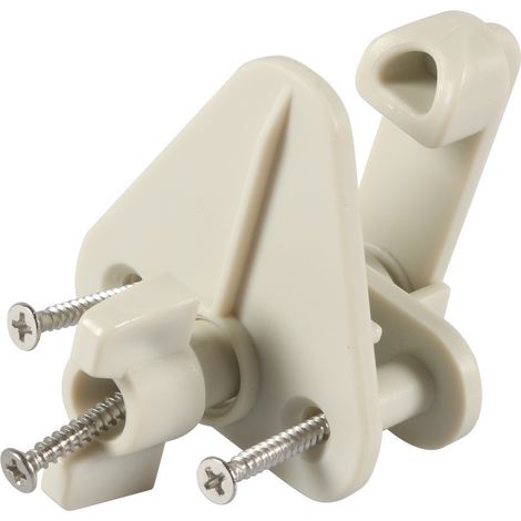 Yacht White Plastic Door Buckle Reverse Lock Fixing Buckle Set for RVs, Yachts, and Kayaks - Single Unit (1/4)