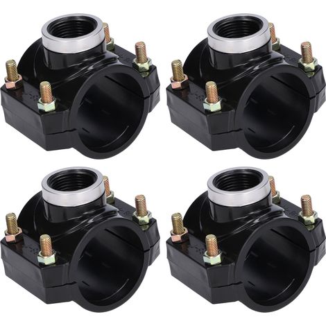 4 Kits de Té de Raccord Rapide pour Évacuation d'Eau en Plastique, Filetage Femelle G1 (1/5)