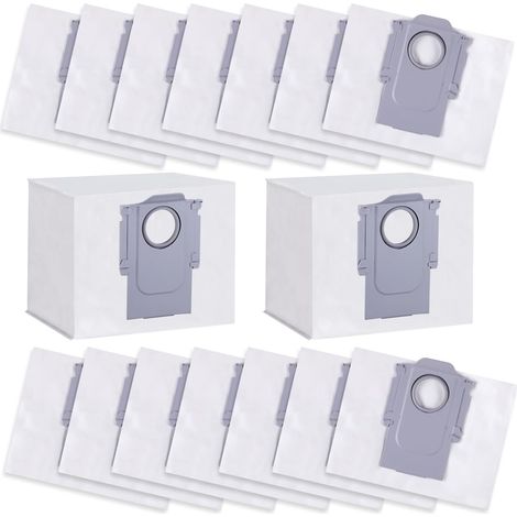 16 Stück Staubbeutel für Roborock S8+/ S8 Pro Ultra/ S7 MaxV Ultra/ S7 Pro Ultra/ Q7+/ Q7 Max+/ Q8 Max+/ Q5 Pro+ Staubsauger Absaugstation, Ersatzbeutel Zubehörset Staubsaugerbeutel Ersatzteile (1/5)