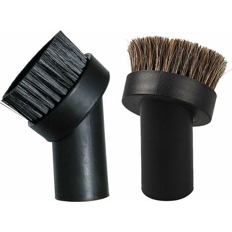 Juego de 2 cepillos para aspiradora: cepillo con cerdas duras y suaves, compatible con aspiradoras de 32 mm, para limpieza en seco y húmedo. (1/4)