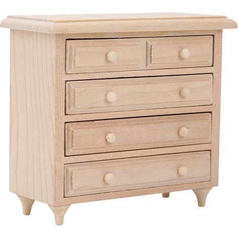 Meubles miniatures pour chambre à coucher de maison de poupée à l'échelle 1:12 - Fournitures pour loisirs créatifs et cadeaux. (1/5)
