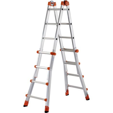 SCALA TELESCOPICA 4+5 KG150 - IN ALLUMINIO 9+9 - max 520 cm - Made in Italy GIERRE (1/10)