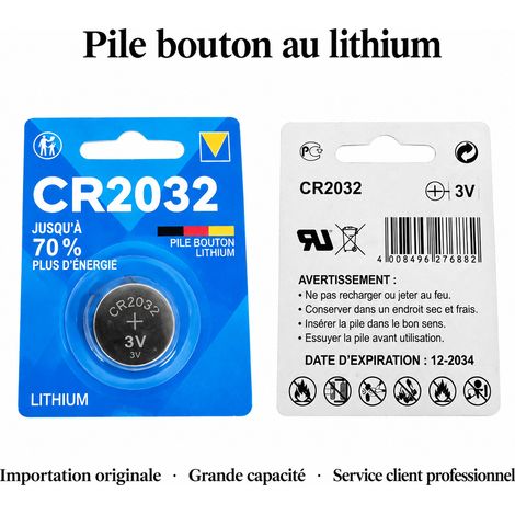Pile bouton lithium 3V CR1616 unitaire pour clé de voiture et appareils électroniques 9,8 × 6,8 × 1,2 cm – Livraison gratuite (1/3)