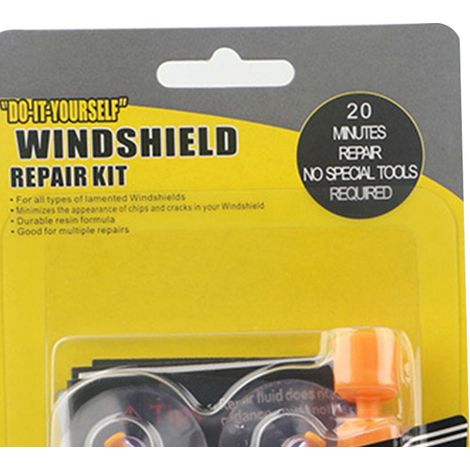 Kit de réparation rapide pour pare-brise fissuré : liquide de réparation pour éclats et fissures. (1/5)