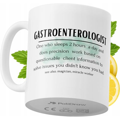 Lustige Tasse für Gastroenterologen – Kaffee- oder Teetasse mit witzigem Textdesign – ideal für Geburtstage, Namenstage, Feiertage und besondere Anlässe. Hochwertige Tasse für Zuhause, Büro und Arbeit