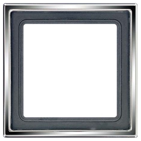 Jung Cadre 1gang, LS 990, chrome brillant, montage vertical et horizontal GCR 2981