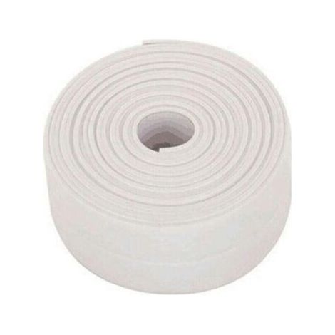 Bande d'étanchéité autocollante en PVC pour joint d'évier, XU, 3,2 mètres, étanche à l'humidité, Pour salle de bain et cuisine, Blanche -
