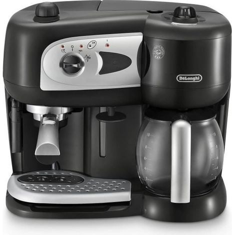Máquina de Espresso combinada de bomba - DELONGHI - BCO261B.1 - 15 bares - Cápsulas y café molido - Negro y blanco