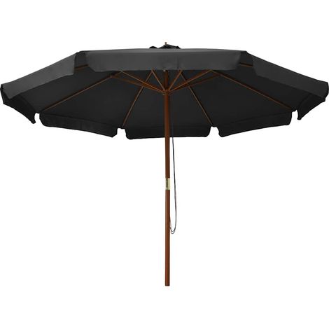 Maison Exclusive - Sombrilla de jardín con palo de madera gris an (1/5)