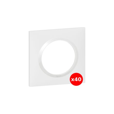 Legrand - Dooxie - LOT de 40 plaques 1 poste - Blanc - Ref. : 600801x40