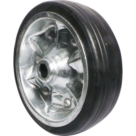 Imline – Galet jante métal plein 200x55x20 mm – Charge 400 kg – Roue jockey pour remorque – Installation rapide