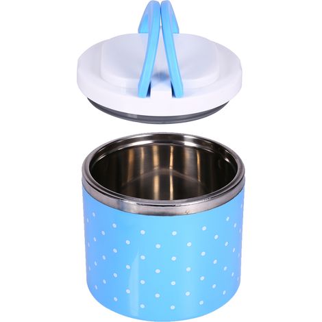 Boîte à lunch isotherme en acier inoxydable à une couche, contenant alimentaire chaud (1/5)
