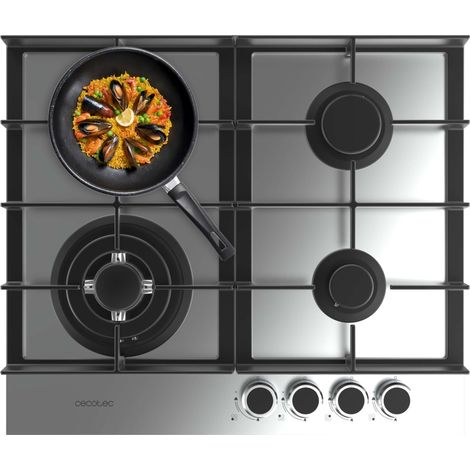 Cecotec Placa de Gas 4 Fuegos Bolero Squad G 4400F Inox