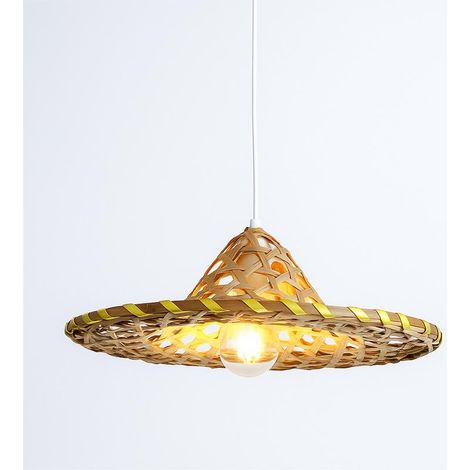 Lámpara Colgante De Bamboo "DIDO" - Blanco