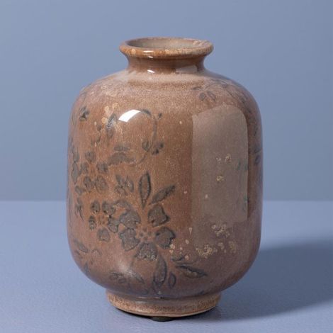 Vase Bouteille Rosaire Grès 11x15cm (1/4)