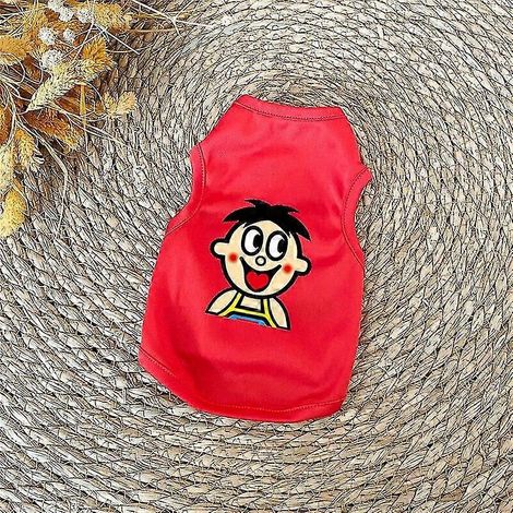 Ropa para perros pequeños XS-XXL Accesorio sencillo para cachorros Camiseta para gatos Chaleco a rayas para mascotas Ropa de verano sin mangas Camisa roja para perros (1/5)