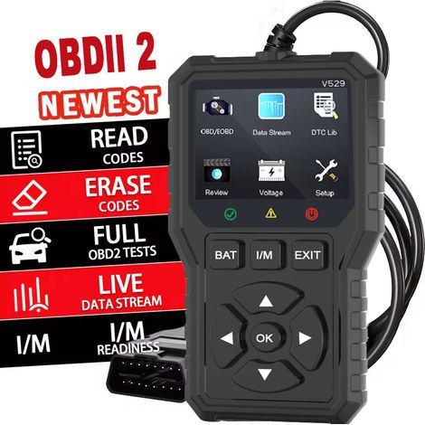 Lecteur de codes d'erreur moteur OBD2 pour voiture : diagnostic, lecture et effacement des codes d'erreur (1/5)