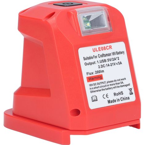 Leistungsstarke, wiederaufladbare Taschenlampe mit USB-Anschlüssen, eingebautem Lithium-Akku, DC14,4-19,2V Elektrowerkzeug, tragbarer LED-Scheinwerfer für Werkstatt und Camping, Schnellladefunktion. (1/5)