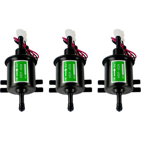Pompe à carburant électrique universelle 12 V robuste, 3X, en métal massif, pour essence, en ligne, pompe de transfert, 12 volts HEP-02A (1/5)