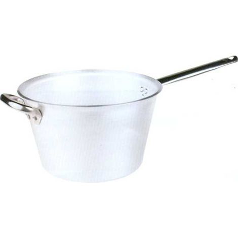 Cazo con mango lateral de 26 cm de aluminio, 5 agujeros