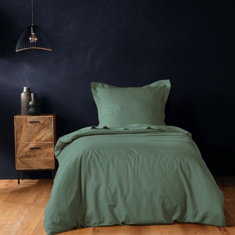 Housse de Couette "Lina" 140x200cm Vert Cèdre