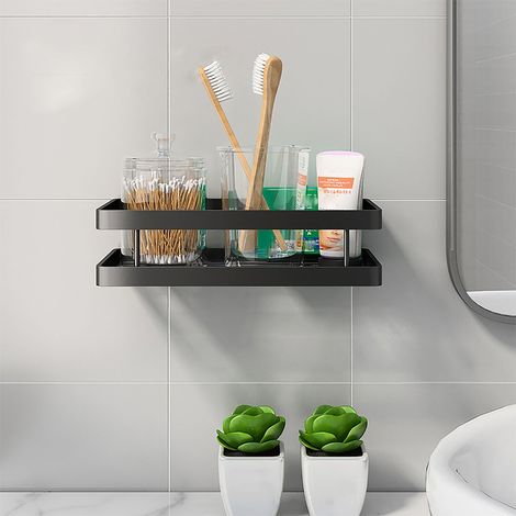 Porte-Produits De Salle De Bain - En Acier Inoxydable - Sans Perçage - Pour Douche Cuisine Et Buanderie - 1 Pièce (1/5)