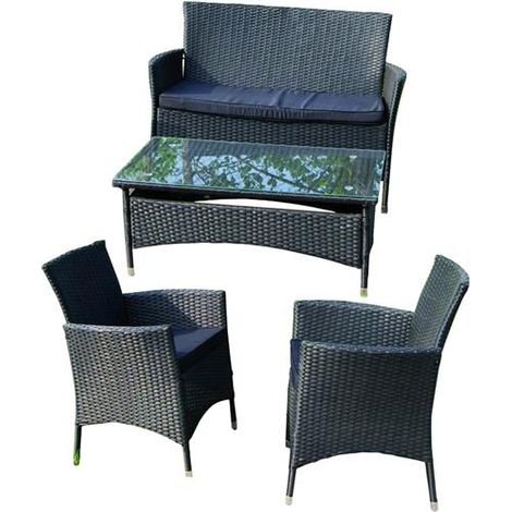 Set Arredo Giardino Blinky Mod.Riviera T/Rattan Testa Moro