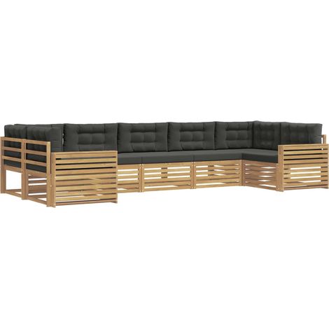 Ensemble de canapés d'extérieur 7 pc Blanc et anthracite vidaXL (1/5)