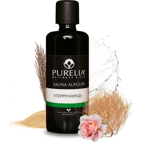 PURELIA Saunaaufguss Konzentrat Steppenwind 100 ml natürlicher Sauna-aufguss - reine ätherische Öle