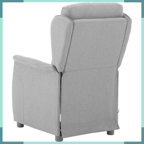 348349 Chaise de massage Gris clair 93.5 x 67.5 x 101.5 cm tissu (1/5)