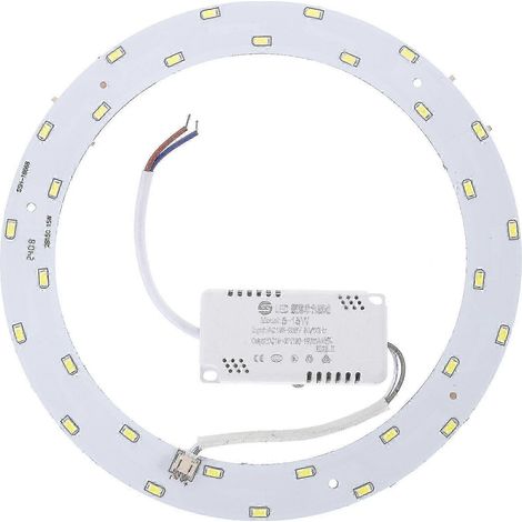 Panneau LED circulaire magnétique 15 W 220-240 V SMD 5730 à 30 LED, plafonnier LED (lumière blanche pure) (1/3)