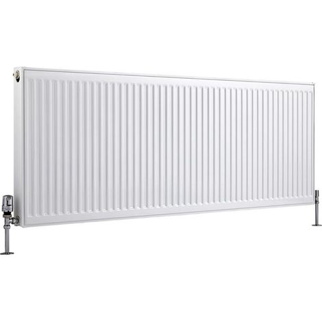 Milano Compact White Type 21 Central Heating Double Panel Plus Horizontal Convector Radiator - 600mm x 1600mm