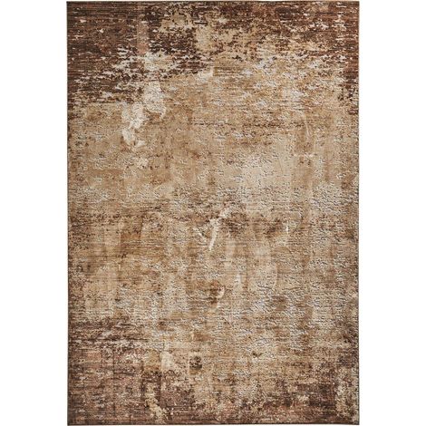 Tapis Tanit marron style colonial chic - Teinte chaude marron terre élégante (1/5)