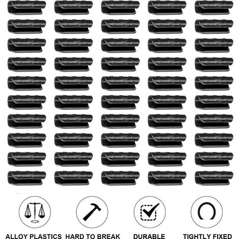 Set of 50 clips for garden greenhouse 25mm for fixing sunshade net, plastic film COOCHEER (1/4)