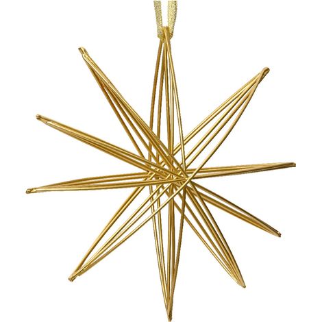 Pendaglio oro a forma di stella di natale decorazione natalizia -14 cm (1/2)