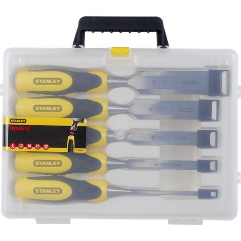 STANLEY® Hand Tools DYNAGRIP™ Bevel Edge Chisel with Strike Cap Set, 5 Piece