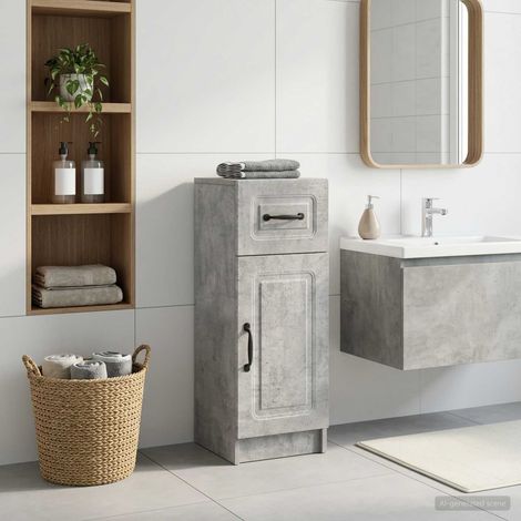 vidaXL Mobiletto da Bagno UTRECHT Grigio Cemento 30 x 31 x 77 cm